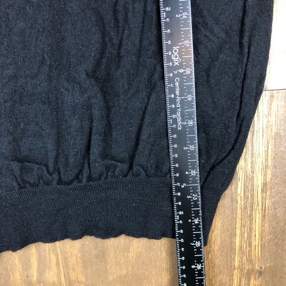 Daniel Hechter Paris Mens Sweater Black V Neck 100% Merino Wool Small - Picture 8 of 12